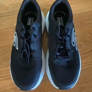 Skechers Black and White Athletic Shoes with Breathable Mesh